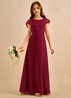 Azazie Kittie Girls Formal Flower Girl Klänningar Klä A-Line i Chiffong image1