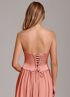 Azazie Cadence Suknie dla druhen Linia A Gorset Satyna elastyczna Do ziemi Sukienka image6