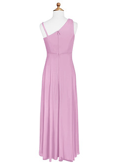 Azazie Brooke Junior Robe Trapèze en Maille Plissée Rose Bonbon image6