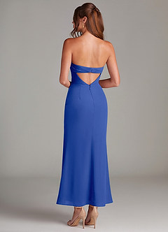 Azazie Leonis Bridesmaid Dresses Royal Blue Mermaid Strapless Chiffon Convertible Dress image5