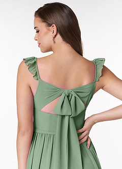 Azazie Metz Bridesmaid Dresses Matcha A-Line Sweetheart Ruched Chiffon Dress image6