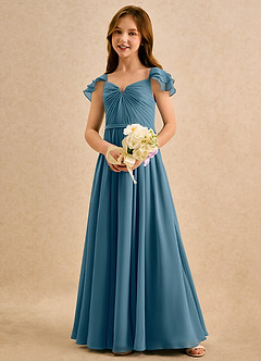 Azazie Meimei Girls Formal Flower Girl Klänningar Klä A-Line i Chiffong Plisserad image1