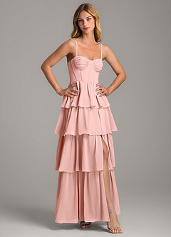 Azazie Alanna Bridesmaid Dresses Rosette A-Line Sweetheart Neckline Chiffon Dress image5