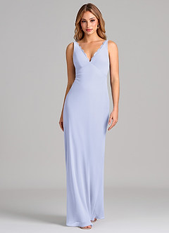 Azazie Tianna Suknie dla druhen Osłona Szyfon Do ziemi Sukienka image3