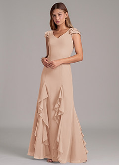 Azazie Nessa Bridesmaid Dresses English Rose A-Line Chiffon Dress image6