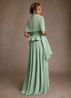 Azazie Josabeth Mère de la mariée Robes Robe Trapèze en Mousseline de soie Plissée Agave image3