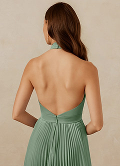 Christian Siriano Bridal for Azazie 1007 Bridesmaid Dresses Matcha A-Line Pleated Stretch Satin Dress image7