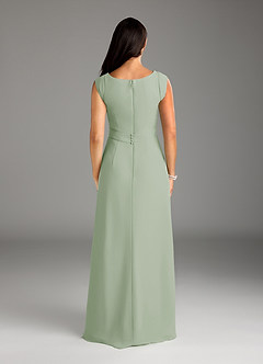Azazie Bettina Mother of the Bride Dresses Dusty Sage A-Line Lace Chiffon Dress image6