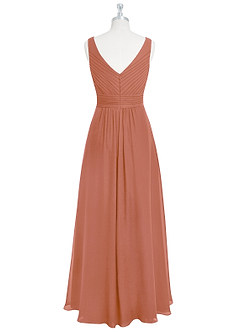 Azazie Pierrette Bridesmaid Dresses MAI TAI A-Line Pleated Chiffon Dress image8
