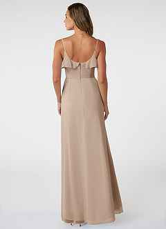 Azazie Natalia Vestidos de madrinha de casamento Vestido Cinza de Chiffon de Linha A image2