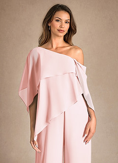 Azazie Halima Kleider für die Brautmutter Overall/Jumpsuit Seitliche Cut-Outs Chiffon Kleid Zartrosa image8