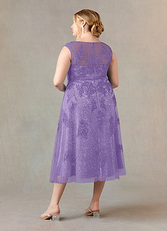 Azazie Flynn Mother of the Bride Dresses Tahiti A-Line Boatneck Lace Tulle Dress image9