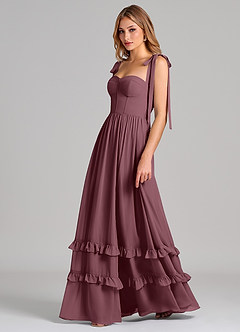 Azazie Anastacia Bridesmaid Dresses Sangria A-Line Sweetheart Neckline Chiffon Dress image5