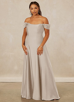 Christian Siriano Bridal for Azazie 1002 Bridesmaid Dresses Frost A-Line Off the Shoulder Stretch Satin Convertible Dress image11