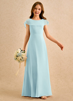 Azazie Kittie Girls Formal Flower Girl Klänningar Klänning A-Line i Chiffong image6
