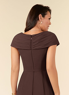 Azazie Bailora Mother of the Bride Dresses Ganache Mermaid Ruched Chiffon Dress image5