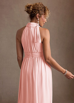 Azazie Antoinette Mother of the Bride Dresses Blushing Pink A-Line Pleated Chiffon Dress image7