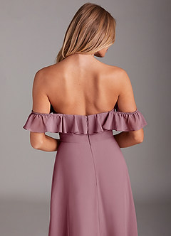 Azazie Lyra Bridesmaid Dresses Vintage Mauve A-Line Chiffon Convertible Dress image8