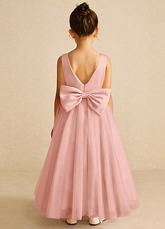 Azazie Pumpkin Flower Girl Dresses Rosette A-Line Convertible Tulle Dress image6