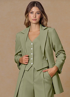 Rowan Pistachio Refined Weave Performance blazer