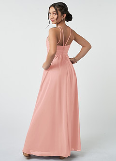 Azazie Leighton Junior Rosette A-Line Pleated Chiffon Dress image5