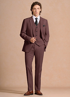 James Espresso Structured Stretch 3-piece suit | Suit Sets |Azazie