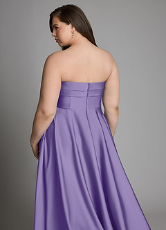 Azazie Meleena Bridesmaid Dresses Tahiti A-Line Strapless Stretch Satin Dress image13
