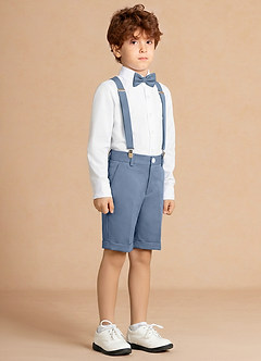 front Finn Dusty Blue Boy 4-Piece Shorts Suit