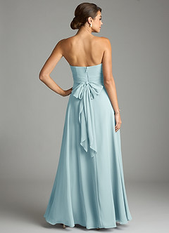 Azazie Tamira Suknie dla druhen Linia A Pofałdowany Szyfon Do ziemi Sukienka image4