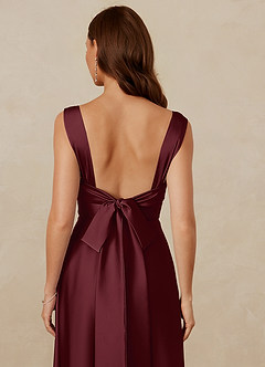 Christian Siriano Bridal for Azazie 1001 Brautjungfernkleider A-Linie Herzausschnitt Stretch-Satin Kleid Cabernetrot image9