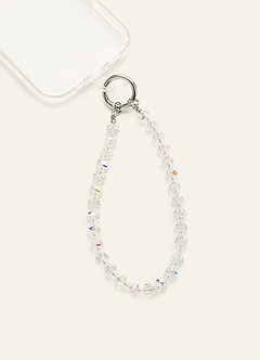 front Kristallen tashangertje met glittertelefoonketting