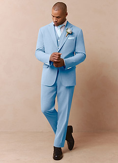 front James Azul Cielo Traje de 3 piezas