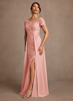 Azazie Alva Mother of the Bride Dresses Rosette A-Line Lace Dress image5