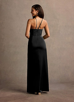 Abby Black Halter Maxi Dress image3