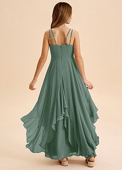 Azazie Karan Junior Eucalyptus A-Line Chiffon Dress image2