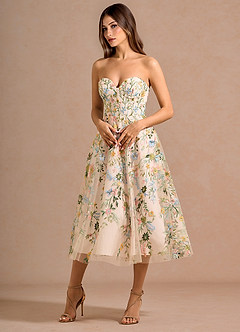 Vestido Rubor Rosa Múltiple Midi Xylisse image3