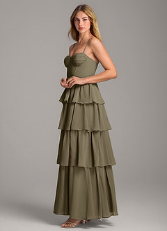 Azazie Alanna Bridesmaid Dresses Willow Green A-Line Sweetheart Neckline Chiffon Dress image6