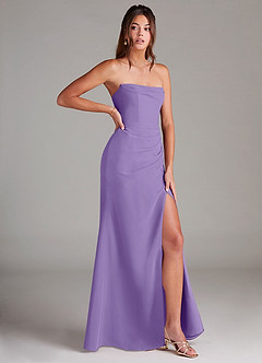 Azazie Leonis Bridesmaid Dresses Tahiti Sheath Strapless Chiffon Convertible Dress image8