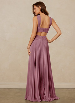 Christian Siriano Bridal for Azazie 1009 Bridesmaid Dresses Vintage Mauve A-Line Pleated Chiffon Dress image4