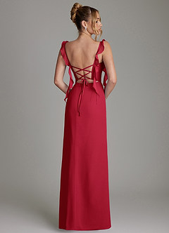 Azazie Jessamine Bridesmaid Dresses Scarlet Mermaid Corset Chiffon Dress image8