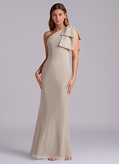 Azazie Yuanna Bridesmaid Dresses Frost Mermaid One Shoulder Chiffon Dress image4