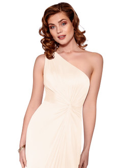 Azazie Brooke Jurken voor bruidsmeisjes Jurk van Mesh met A-Lijn One-Shoulder Parel Roze image28