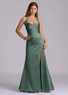 Azazie Destiny Suknie dla druhen Syrena Dekolt w kształcie serca Satyna elastyczna Do ziemi Sukienka image6