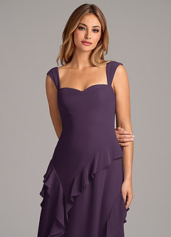 Azazie Sloane Bridesmaid Dresses Plum A-Line Sweetheart Neckline Chiffon Dress image7