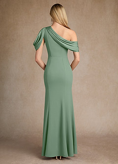 Azazie Paris Mother of the Bride Dresses Matcha Mermaid Pleated Stretch Crepe Dress image3