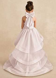 Azazie Bev Flower Girl Dresses Rose Petal A-Line Convertible Tulle Dress image1