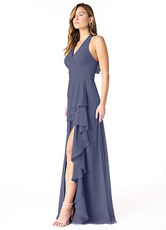 Azazie Aviv Bridesmaid Dresses Stormy A-Line Pleated Chiffon Dress image3
