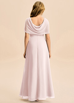 Azazie Emma Junior Linia A Pofałdowany Szyfon Długość podłogi Młodsza druhna Sukienka image2