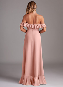 Azazie Lyra Bridesmaid Dresses Rosette A-Line Chiffon Convertible Dress image7