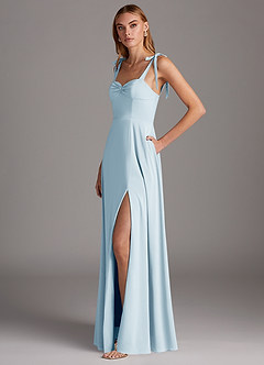 Azazie Marin Final Sale Black A-Line Sweetheart Neckline Stretch Chiffon Dress image1